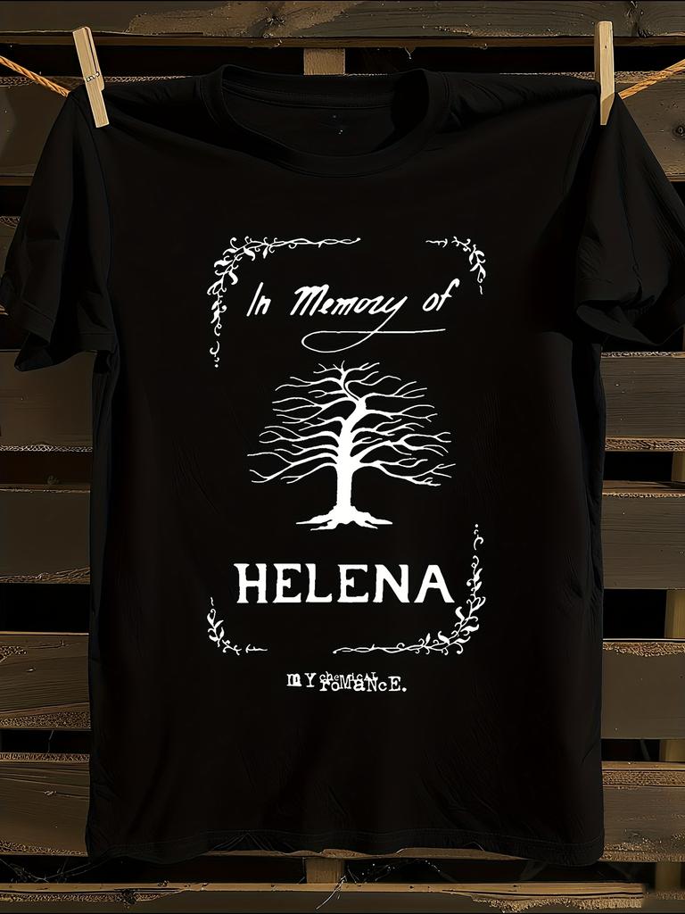 s My Chemical Romance Helena Lyric T-Shirt Mens Tshirt Womens Tshirts with Letters Print Short Sleeves T-Shirt Casual Street Tee Shirt Top