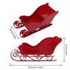 Christmas Sleigh Decoration Collection, Red Santa Claus Sleigh Decoration, Suitable for Christmas Holiday and Party Decoration