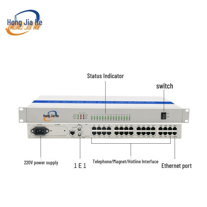 HongJiaHe E1 PCM Multi-Service Multiplexer