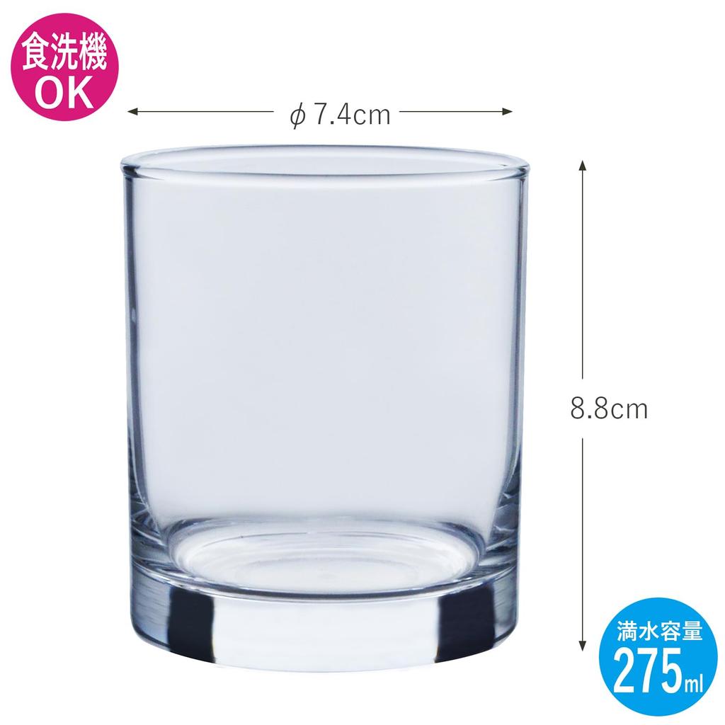 Toyo Sasaki Glass Rock Glass Tumbler On the Rocks 275ml Set of 96 Made in Japan Dishwasher Safe Shochu Glass Whiskey Glass Glass Cup Commercial Glass