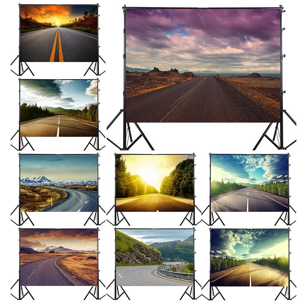 Фон для фотосъемки дорожной сцены для мероприятий, для помещений/улицы, фон для вечеринки, настенный гобелен, фон для прямой трансляции