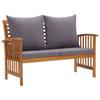 Day and Night - Day and Night Garden Bench with Cushions 119 Cm Solid Acacia Wood