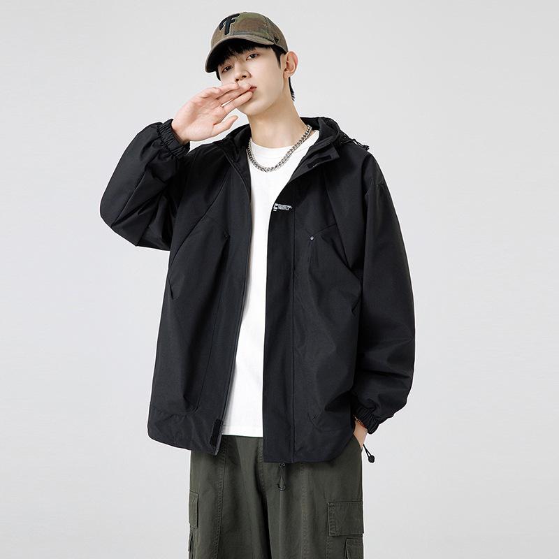 Весна и осень, большой размер, свободная мужская куртка с капюшоном 3 в 1, куртка Fat American