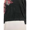Used Karakuri Tamashii / Fujin Raijin Embroidered Long Sleeve T-shirt / Family Crest / Gold Glitter / Big Silhouette / XL