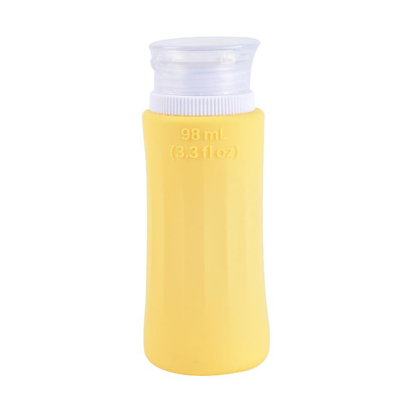Vertical Stripes Silica Gel Packaging Bottle Inverted Reusable Cosmetic Empty Bottle 98ml Travel Storage Bottle Suit