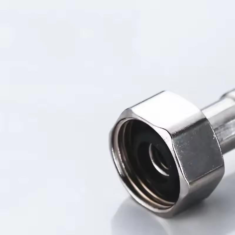 New 1pcs Single Head Cold and Hot Water Inlet Pipe Stainless Steel Woven Sink Faucet Connector Kitchen Basin Plumbing Hoses