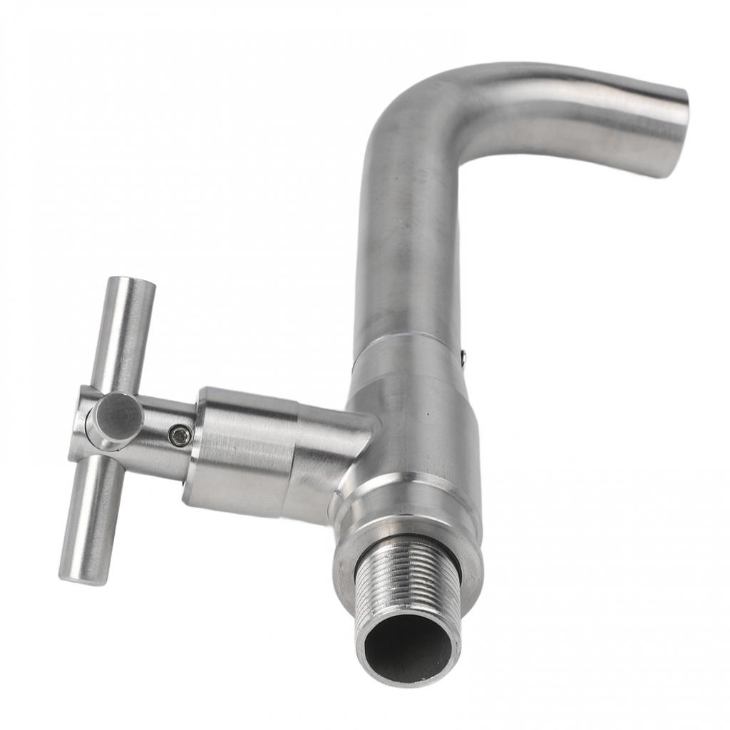 Настенный смеситель из нержавеющей стали 304 с круглым изливом для уличного крана