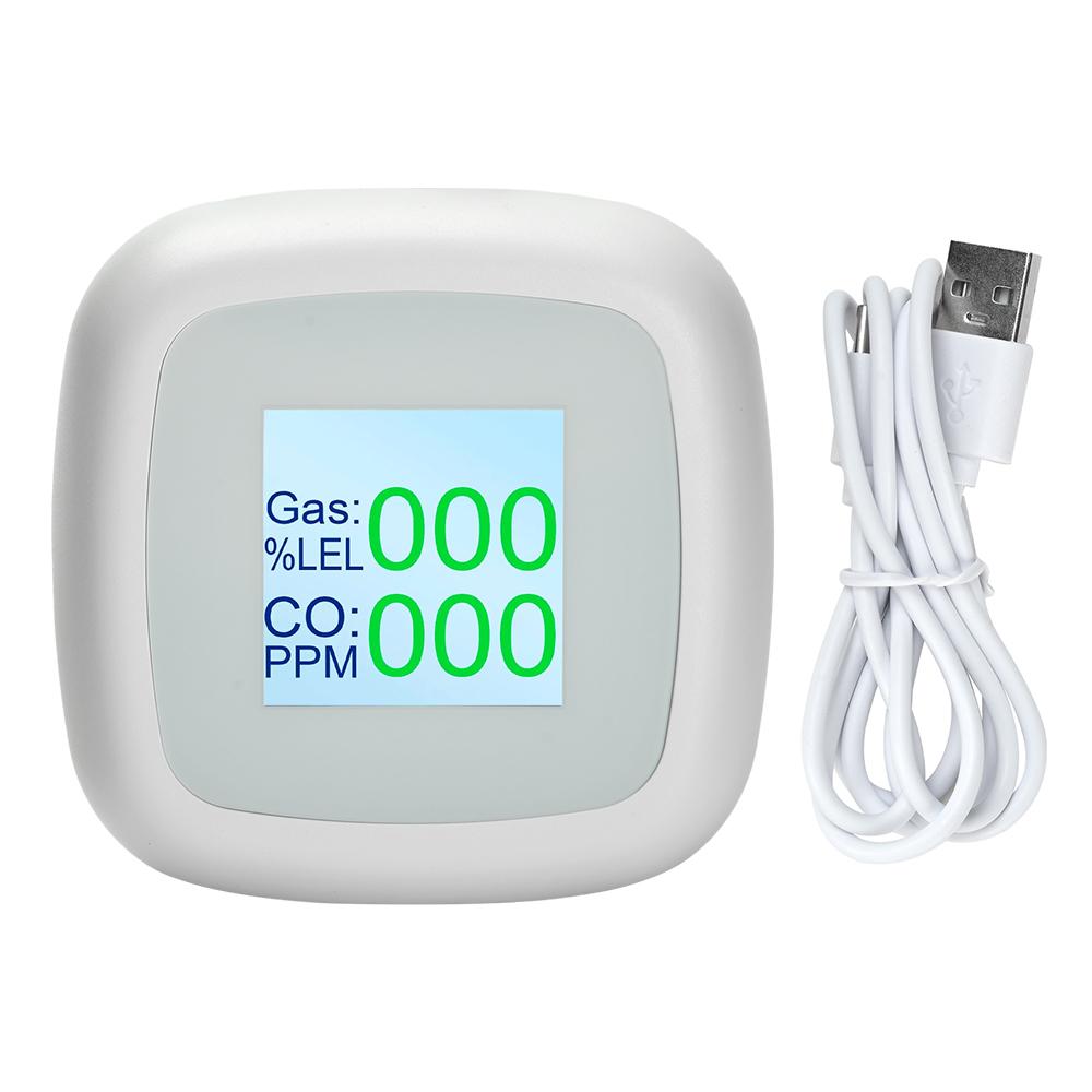 Portable Carbon Monoxide Detector Rechargeable Gas Leak Tester Suitable for use in homes, garages, offices and similar locations