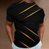 Men's Short Sleeved Fashion 3D Printed Men's T-shirt Round Neck Short Sleeved Summer T-shirt
