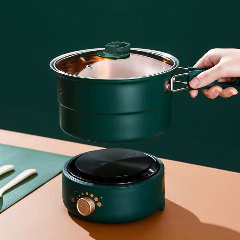 110 В/220 В электрическая кастрюля складная портативная мультиварка с раздельным типом рисоварка электрическая сковорода для дома и путешествий 1,6 л