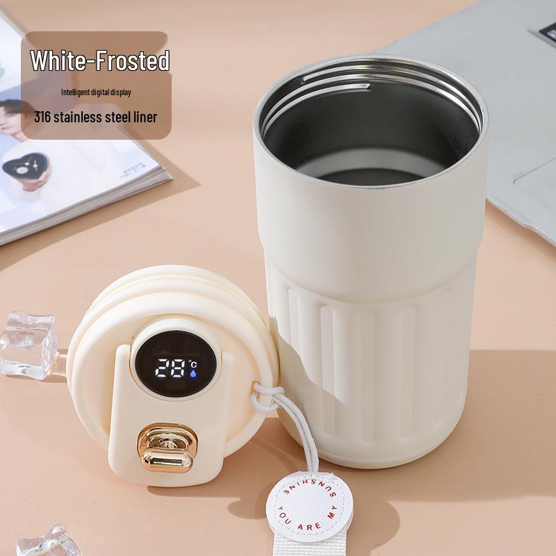 316 Stainless Steel Smart Insulated Portable Water Cup with Carrying Rope