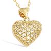 [R5683] - Gold Plated Necklace 'Love' White Gold - 13x12 Mm
