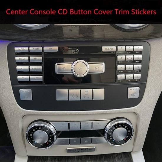 6Pcs For Mercedes Benz GLK X204 Car Center Console CD Function Switch Cover Trim