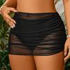 2025 Mesh Hip-Wrapping Bikini Swim Trunks - Women's Plus Size Beach Shorts Swimsuit