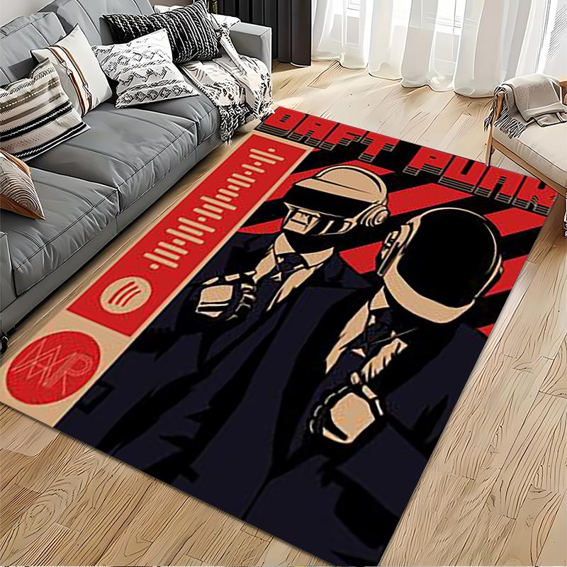 Boho The Simpsons Cartoon Family Area Rug, Non-Slip Washable Throw Carpet for Living Room Bedroom Entryway Home - Vintage Style