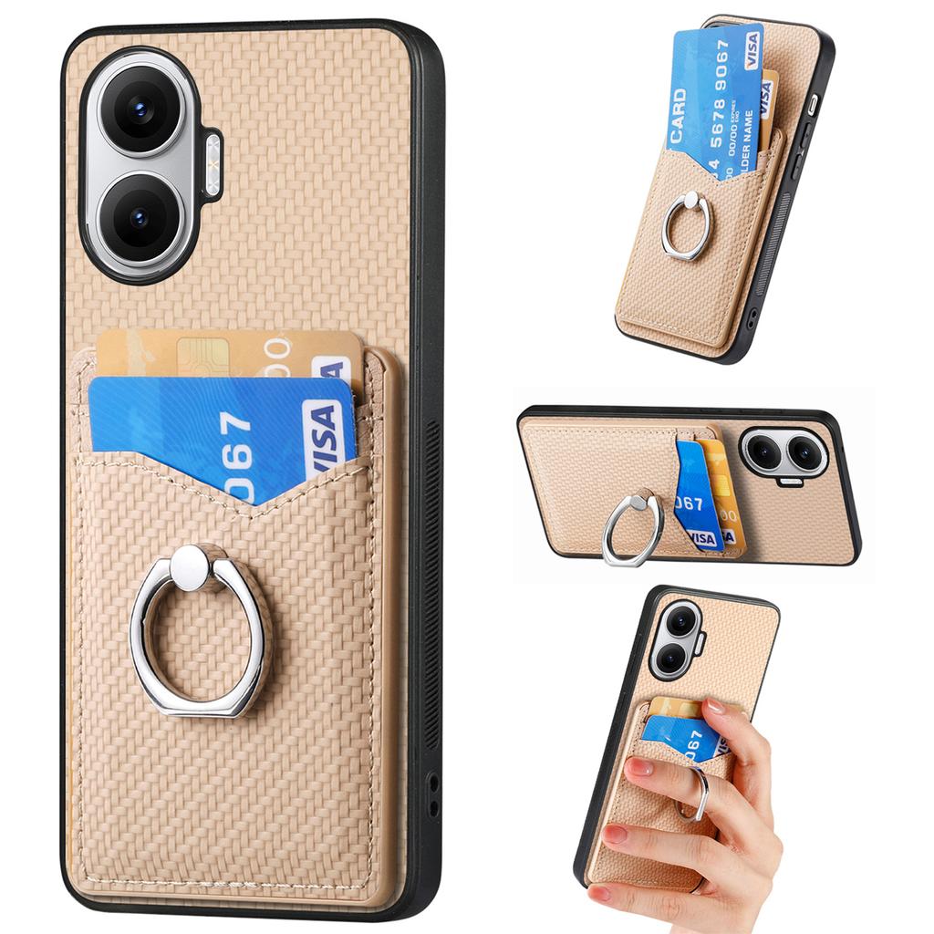 For Xiaomi Redmi Turbo 4 Pro 5G Case Card Slots Ring Holder Kickstand Phone Cover