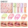 QIBEST Mirror Lip Oil Set 4 Fruit Flavours Hydrating Moisturising Moisturising Lip Plumping Hydrating Transparent Lip Nectar Lip Oil