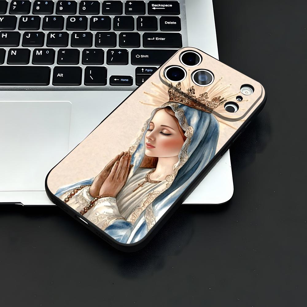 Virgen Mary Virgin De Guadalupe Phone Case For IPhone 17 Air 16 E Pro Max 15 14 13 Mini 12 Pro 11 Max Plus Black Soft Shell