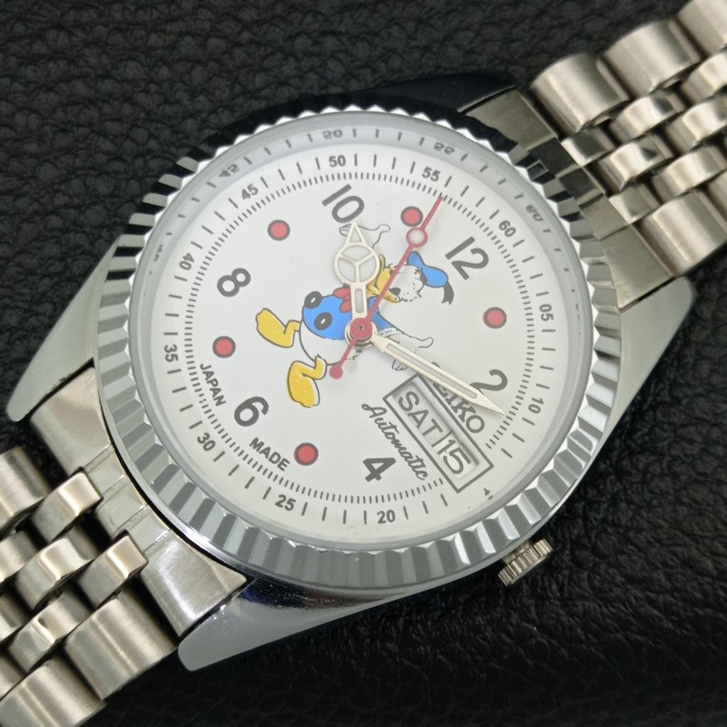 ОТРЕМОНТИРОВАННЫЕ ЯПОНСКИЕ МУЖСКИЕ ВИНТАЖНЫЕ АВТОМАТИЧЕСКИЕ ЧАСЫ SEIKO 6309A БЕЛЫЙ ЦИФЕРБЛАТ a443091-1