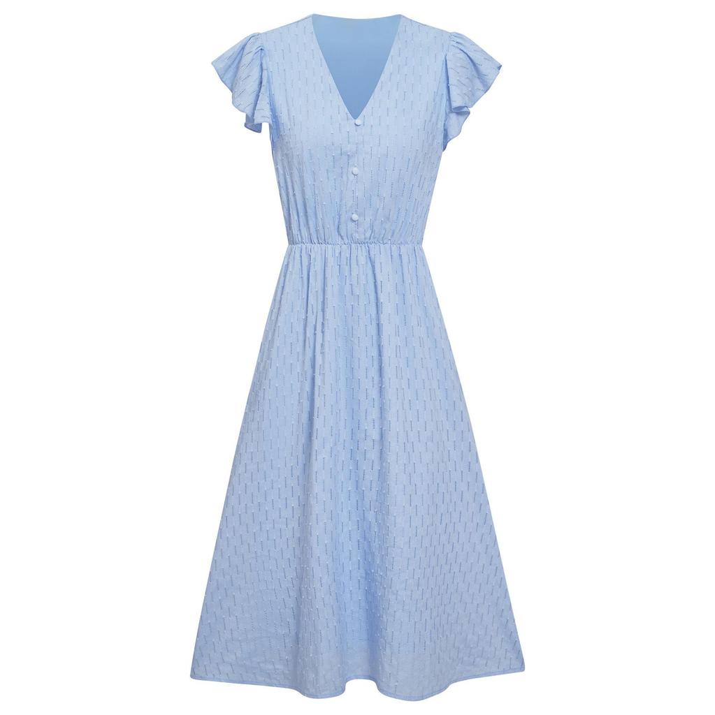 Женское весеннее однотонное платье без рукавов с V-образным вырезом, летнее повседневное платье А-силуэта с высокой талией, средней длины, размеры S-XL