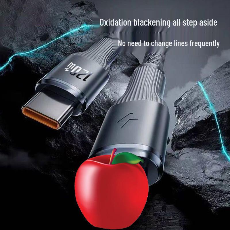 3-в-1 Super Flash Зарядный кабель 120 Вт для Apple, Huawei, Type-C и Android устройств