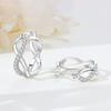 Infinity Symbol Woman's Earring Authentic Original Copper Metal Shining Zircon Earring Geometric Heart Earring High Quality Fine Jewelry Women