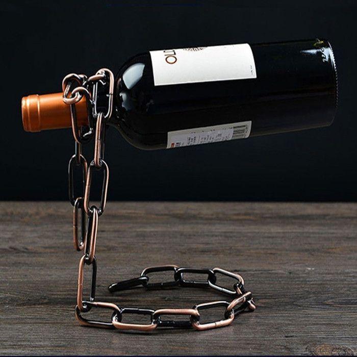 Porte-bouteille - Magique - Cuivre - Métal - Illusion de Lévitation - 21 cm x 17 cm