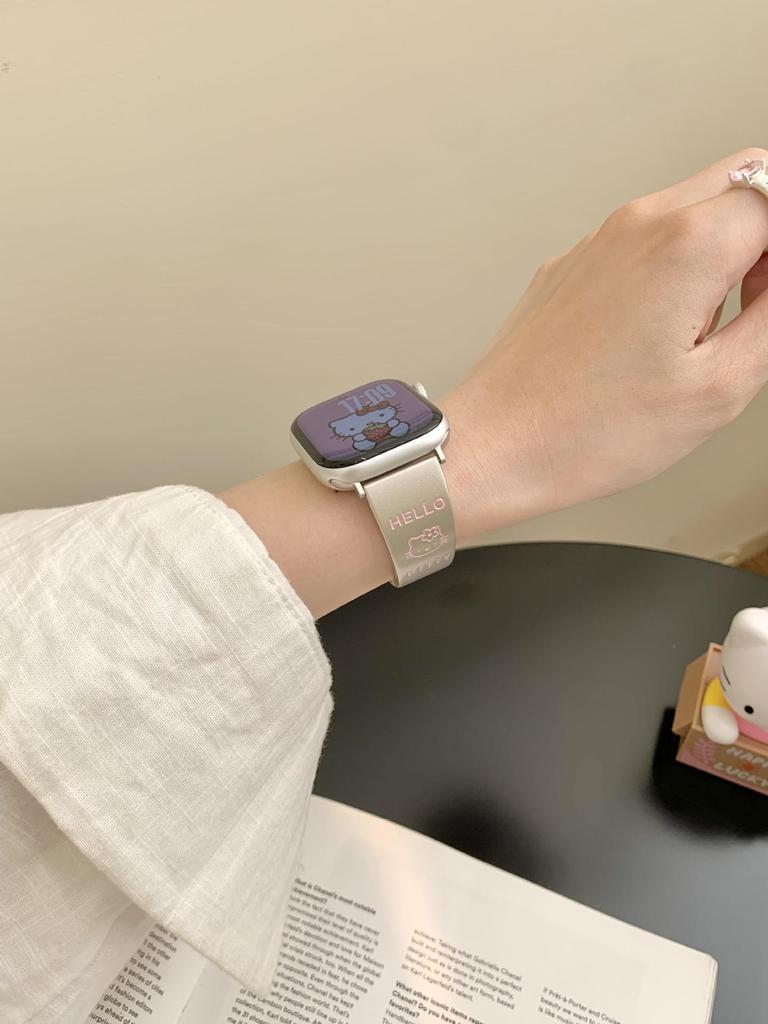 Совместимый кошачий браслет для Apple Watch Series S11/10/9/8/7/6/5/SE - ремешок 20 мм