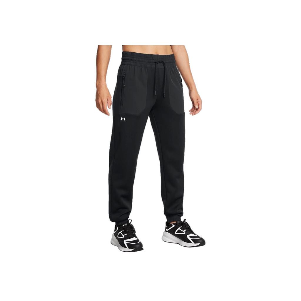 Under Armour Удобные мягкие спортивные повседневные брюки женские брюки черного цвета 1382286-002