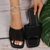 2024 Summer Hot Selling Women's Shoes Fashion Solid Color Open Toe Women's Flat Shoes Large Size Casual Mesh Beach Shoes