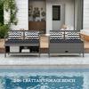 160L Storage Two-Seater Rattan Bench - Grey
