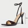 Fashion Liyke Brown Patent Leather Ankle Strap Sandals Women Pointed Open Toe 10CM Gladiator High Heels Summer Banquet Party Prom Shoes