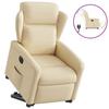 Electric Recliner Chair with Rising Function Cream Fabric