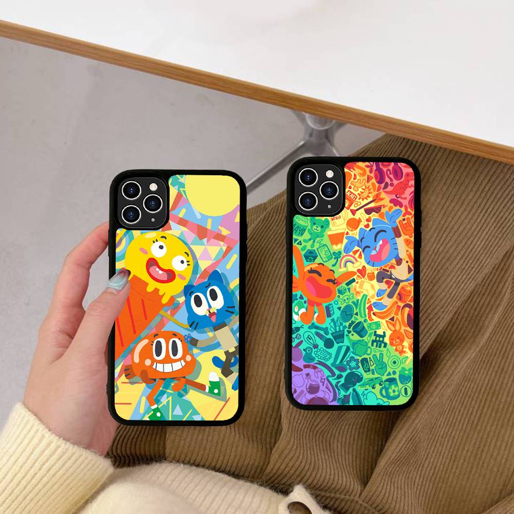 Чехол для телефона Gumball Anime A-Amazing World для iPhone 17 16 15 14 13 Pro 12 11 Pro Max, Жесткий PC+TPU, Задняя крышка