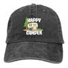 Camper Camping Multicolor Hat Peaked Women's Cap Happy Camper Trailer Personalized Visor Protection Hats