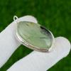 Natural Moss Prehnite Gemstone Pendant Green 925 Sterling Silver Indian Jewelry