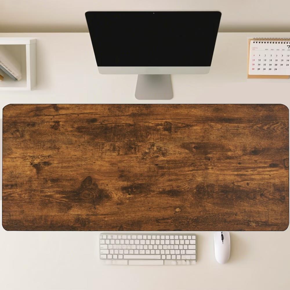Wood Grain Texture Large Mouse Pad Non Slip Rubber Extended Desk Mat For Gaming Office Keyboard Mouse Desktop Decor