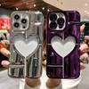 Мягкий гальванический чехол для телефона с сердечком любви для Iphone 14 13 12 11 Pro Max 14 Plus 14pro противоударный мягкий силиконовый чехол на заднюю панель