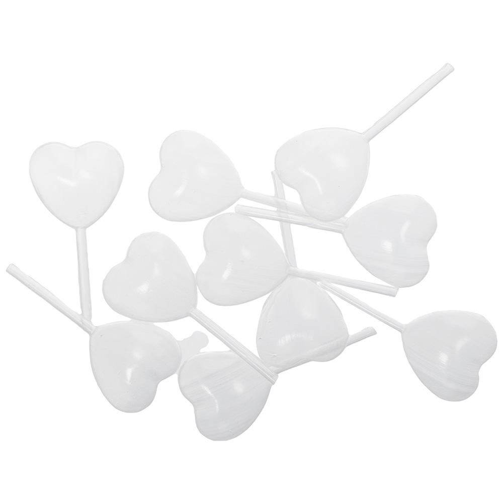 50pcs 4ml Transparent Liquid Dropper Heart Shape Liquid Transfer Pipettes Birthday Party