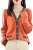 JINZUOMA Knit Cardigan Cut and Sewn Long Loose Perfect for and Everyday Wear One Women's Sweater, Top, Coat, Outerwear, V-Neck, Sleeve, Elegant,
