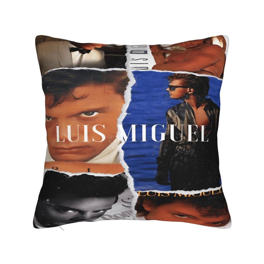 Singer L-Luis M-Miguel Pillow Cover Retro Trendy Pillow Case For Sofa Couch Bed Living Room Soft Pillowcases Birthday Present