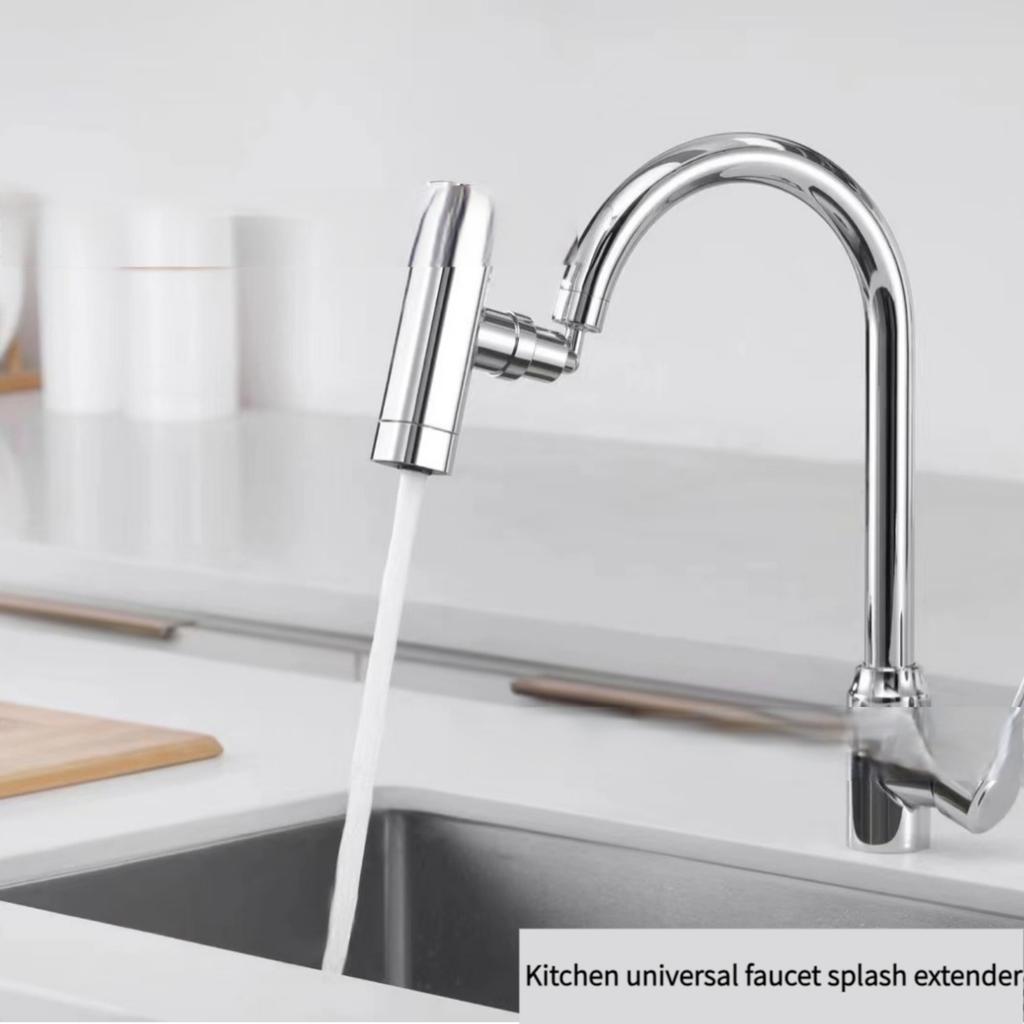 Удлинитель для кухонного смесителя с тремя фиксаторами и защитой от брызг, поворотным соединением, механическим рычагом и устройством для сбора дождевой воды