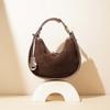 New Matte Cowhide Crescent Bag Niche High-end Personality Versatile Fashion Underarm Bag