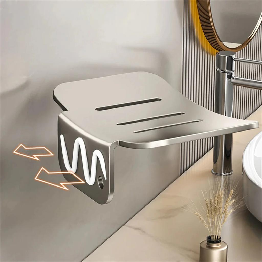 Держатель для мыла из алюминиевого сплава со сливом, настенный органайзер для мыльницы в ванной комнате, аксессуары, новая мыльница U-образной формы