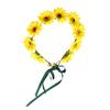 Realistic Sunflower Garland Headband Bohemian Crown Headpiece Tiaras Flower Hairband Women Wedding Party Accessories