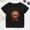 Футболка Rock Gun N Rose Летняя Детская Мода Музыка Короткий Рукав Мягкий Топ Удобная Подростковая Одежда для Мальчиков Девочек Панк Футболка