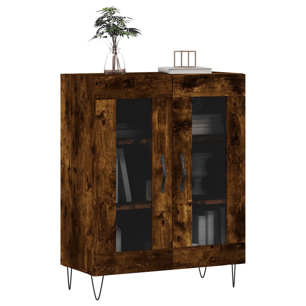 Sideboard Smoked Oak 69.5 x 34 x 90 cm Particleboard