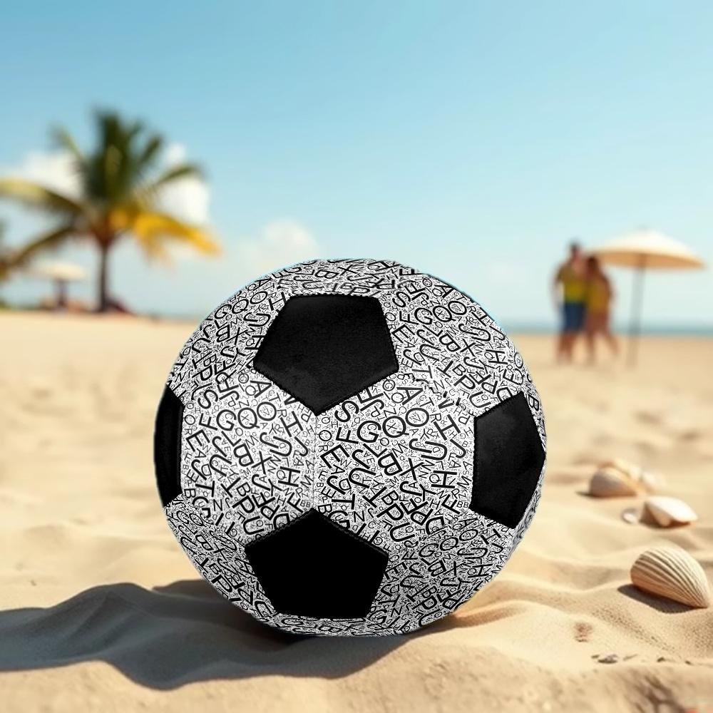 1pc Abstract Alphabet Artwork Durable Soccer Ball/Football, Size 5, Perfect for Training, Entertainment And Competition,Gift yy26060682