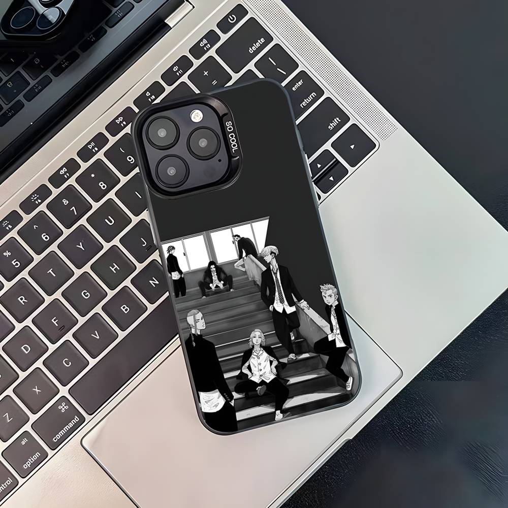 Tokyo Revengers Cool Phone Case For iPhone 17,16,15,14,13,12,11,Pro,XS,Max,Plus,Mini,SE4,E Black Matte Shockproof Cover
