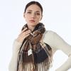 Winter Women'S Plaid Scarf British Style Imitation Cashmere Versatile Scarf For Students To Keep Warm, Lengthened And Thickened Shawl